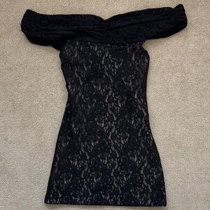 Off-Shoulder Black Lace top